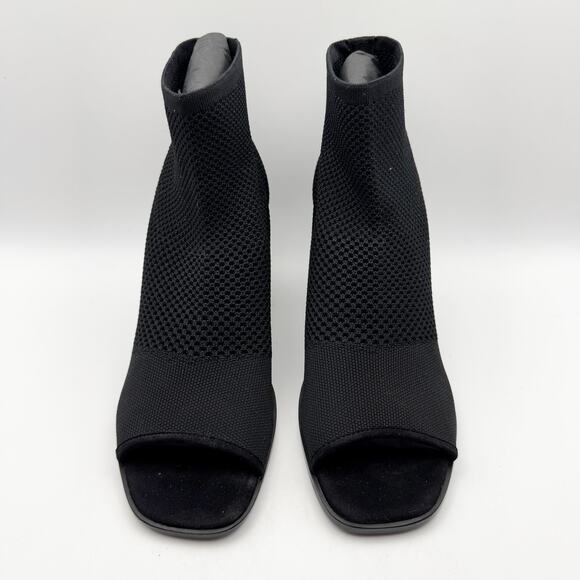 Eileen Fisher Womens Croft Bootie US 10 EU 40.5 Black Stretch Knit Open-Toe NWOB - Picture 6 of 12